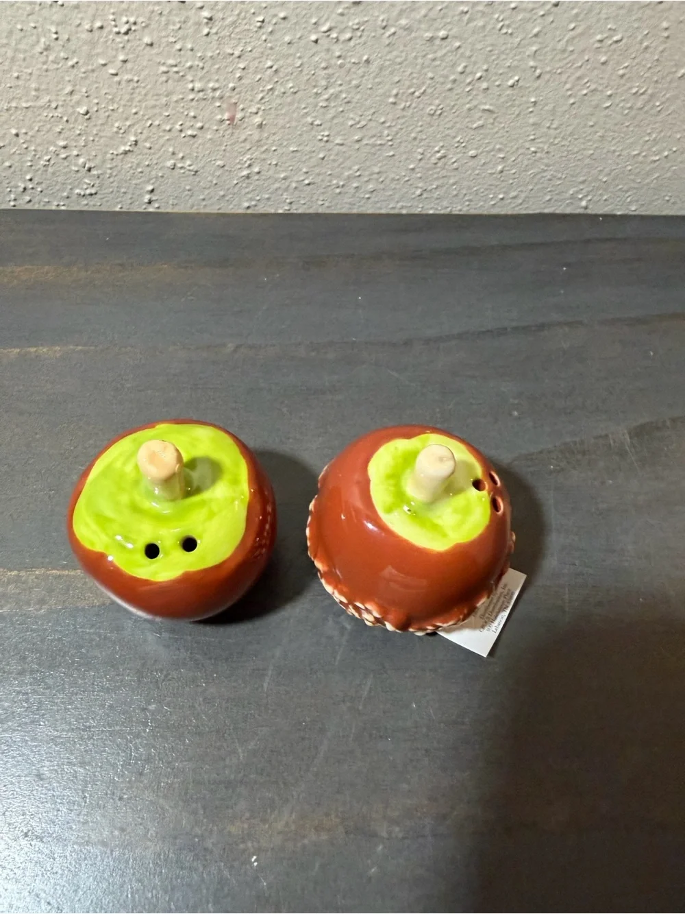 Carmel Apple mini salt and pepper shakers NWT